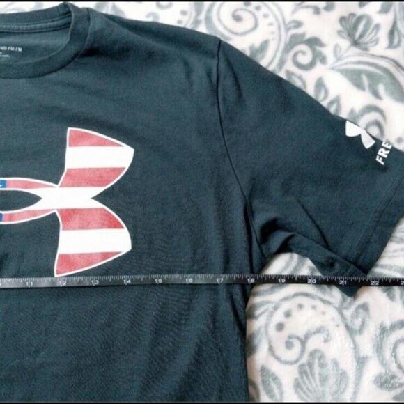 Under Armour Freedom Men’s Size Medium Patriotic Black Flag Stars Stripes - Picture 3 of 4